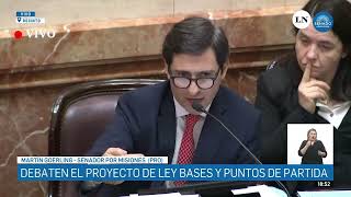 Senado debate del proyecto de Ley Bases y Puntos de Partido [upl. by Anet]