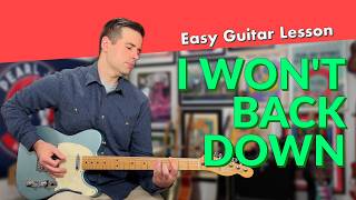 I Won’t Back Down  Easy Beginner Guitar Lesson [upl. by Aicia]