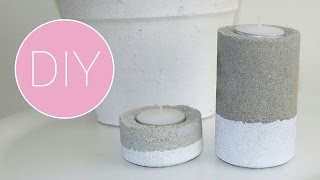 DIY Cementen waxinelichthouder [upl. by Yromem]