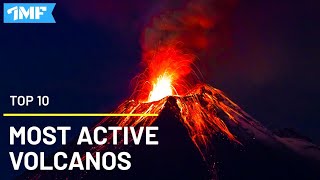 Top 10 MOST ACTIVE VOLCANOES IN WORLD [upl. by Anoved817]