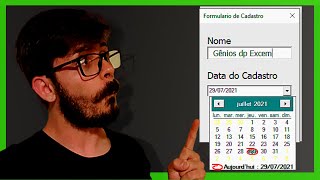 Como Adicionar um Calendário no Userfom Passo a Passo COMPLETO [upl. by Aziar611]