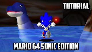 ⭐ Super Mario 64 PC Port  Tutorial  Mario 64 Sonic Edition English [upl. by Goodhen]