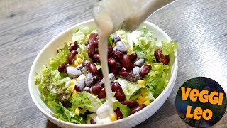 Das beste Salatdressing ohne Öl  vegan und sahnig [upl. by Bushore]