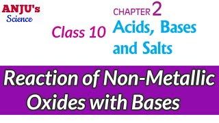 Reaction of NonMetallic Oxides with Base  Class 10 Chapter 2 Science anjusscience [upl. by Nnaaras]