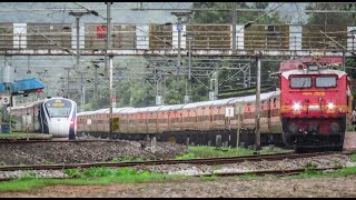 Busy Time  Trains Arriving amp Departing Beautiful Karwar Railway Station Karnataka indianrailways [upl. by Sigrid]