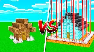 NOOB SAFEST HOUSE vs PROS SAFEST MINECRAFT HOUSE [upl. by Trini]