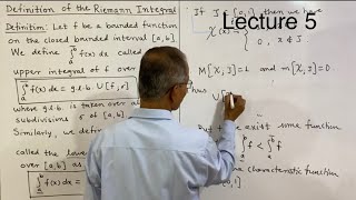 Real Analysis Definition of the Riemann Integral Lect 5 riemannintegral realanalysis [upl. by Veronique]