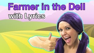 The Farmer in the Dell Nursery Rhyme with Lyrics on Tea Time with Tayla [upl. by Ynavoeg]