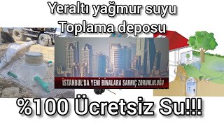 100 Ücretsiz su Toprak altı yağmur suyu depolama sistemi kurulumuSarnıç sistemi [upl. by Nylorak]