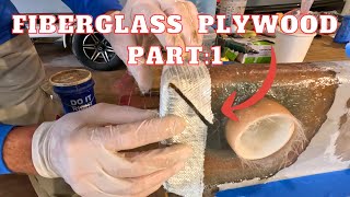 HOWTO Waterproof Plywood using Fiberglass and PVC DIY FIBERGLASS OVER PLYWOOD [upl. by Aihsal]