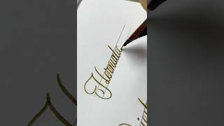 Herniation  handwriting with fountain pen cursive art lettering calligaraphy satisfying [upl. by Peirsen]