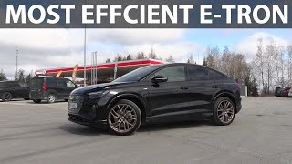 Audi Q4 etron Sportback 45 Quattro range test [upl. by Ehtylb]