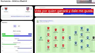 Numancia vs Atletico In this live broadcast 🔴 with detailed visual and text effects [upl. by Nuahsor124]