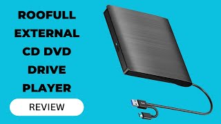 ROOFULL External CD DVD Drive Player USB 30 USBC CD DVD RW Disk Drive Burner Review [upl. by Rosel]