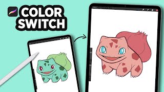 HOW to SWITCH COLORS in PROCREATE Shorts [upl. by Iives528]