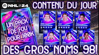 Un pack de fou pour 100k et plein de 98  Contenu du jour du mardi 9 Juillet 2024  NHL 24  QC  FR [upl. by Einrae]