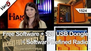 Free Software  20 USB Dongle  Software Defined Radio Hak5 1524 [upl. by Ackley377]