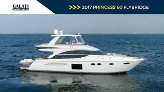 2017 60 Princess Flybridge Yacht For Sale quotEliseaquot [upl. by Ecinnaj675]