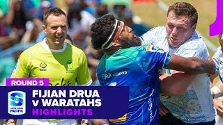 Fijian Drua v Waratahs Highlights  Round 5  Super Rugby Pacific 2024 [upl. by Ahseined]