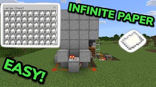 SIMPLE 121 AUTOMATIC PAPER FARM TUTORIAL in Minecraft Bedrock MCPEXboxPSSwitchPC [upl. by Ayila]