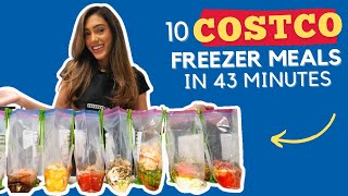 10 Freezer Meals From Costco in 43 Minutes [upl. by Paik964]