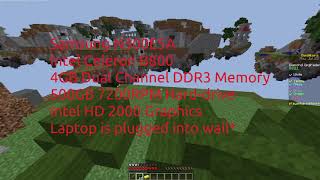 Minecraft 189 on Celeron B800 [upl. by Mitchael]