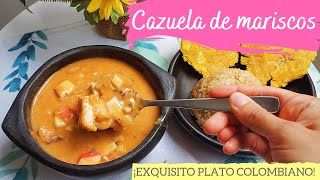 CAZUELA DE MARISCOS 🍲🍤🐟  Deliciosa receta del caribe colombiano 🇨🇴 [upl. by Hosbein353]