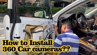 How to install 360 degree cameras in car Long video from carsanbo [upl. by Tyrone117]