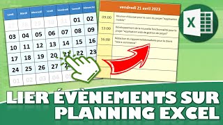 Comment créer des évènements sur un calendrier Excel [upl. by Meador]