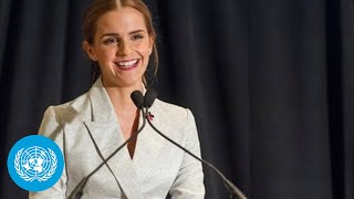 Emma Watson at the HeForShe Campaign 2014  Official UN Video [upl. by Corilla]