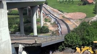 Sprengung Sinntalbrücke  A7 Bad Brückenau 22062013 HD  Kurzbildbericht Brückensprengung [upl. by Nakasuji60]