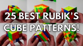 Top 25 Best PATTERNS On The 3x3 Rubik’s Cube Tutorial [upl. by Nashom]