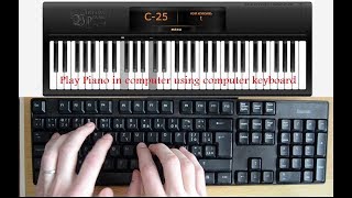 Play Piano in computer using computer keyboard [upl. by Boucher]