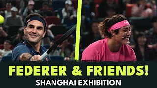 Roger Federer amp Eason Chan vs Zhang Zhizhen amp Fan Zendong Exhibition Highlights  Shanghai 2024 [upl. by Aldon]