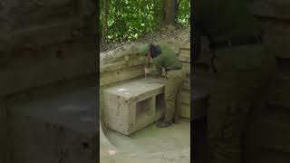 Part 3  Building a Warm and Cozy Dugout  Bushcraft Underground Shelter Wooden Wall With Survival [upl. by Icyaj]