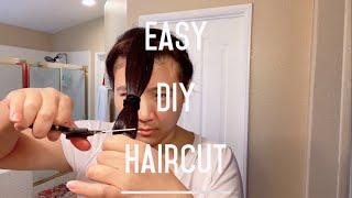 DIY At Home Haircut  How to cut your own hair TUTORIAL [upl. by Etnoel125]