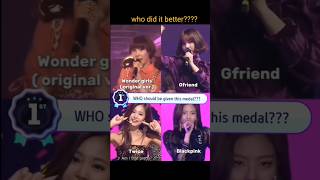 Who did it better gfriend twice blackpink wondergirls kpop jennie rosé tzuyu lisa itzy [upl. by Henni]