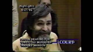 Charles Manson  Parole hearing 1992 Full [upl. by Ardnu396]