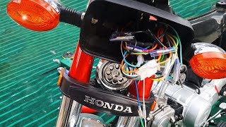 COMPLETE CD70 HONDA MOTORCYCLE WIRING HOW TO DO IT [upl. by Stuart]