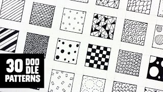 30 Patterns for Doodling  Filling gaps [upl. by Delos]