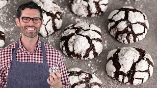 Easy Delicious Chocolate Crinkle Cookies [upl. by Rednaxela]