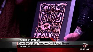 Krewe de Canailles reveals 2019 Mardi Gras parade theme [upl. by Nnylyma405]