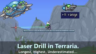 Laser Drill in Terraria ─ Longest Highest but is it useful [upl. by Erin]