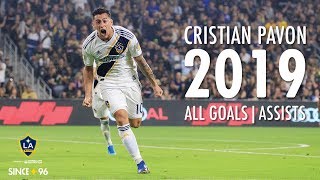 ALL GOALS AND ASSISTS Cristian Pavóns 2019 regular season with the LA Galaxy [upl. by Allertse190]