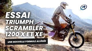 Comparo Triumph Scrambler 1200 X et XE  Essai 2023 [upl. by Wes]