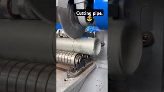 Cutting pipe machine cnclathemachine cncmachining [upl. by Weight]