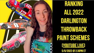 Ranking All 2022 Darlington Throwback Paint Schemes Live Stream [upl. by Li]