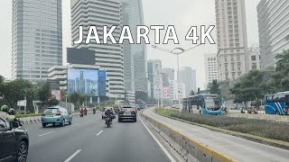 Driving Jakarta 4K  Skyscraper Highways  Indonesia [upl. by Erreit]