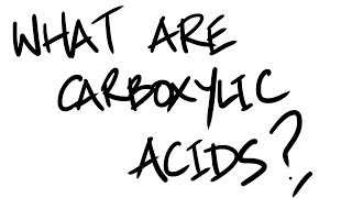 ALevel Chemistry  What are Carboxylic Acids [upl. by Yantruoc]