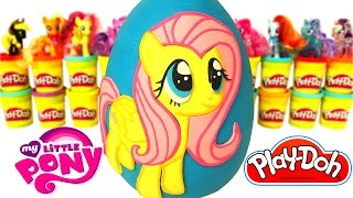 Huevo Sorpresa Gigante de My Little Pony de Fluttershy en Español de Plastilina Play Doh [upl. by Adneram]